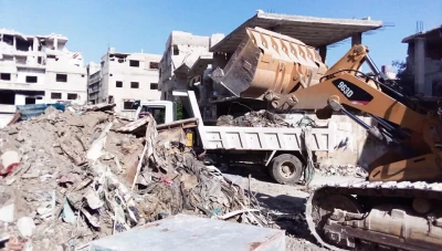 من الحجر الأسود إلى مخيم اليرموك.. إزالة أكثر من 9 آلاف متر مكعب من الأنقاض في دمشق