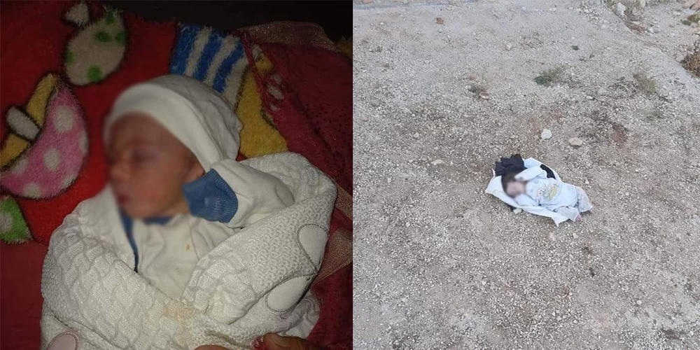 سوريا... العثور على طفلة رضيعة بقطعة قماش موضوعة على الأرض