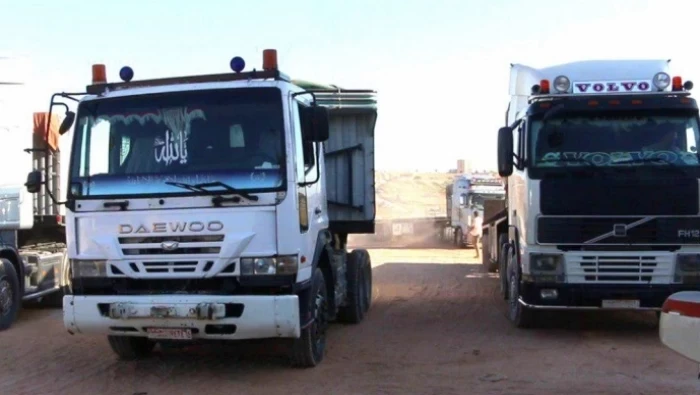 بدء الحركة التجارية في معبر المنصورة غرب حلب