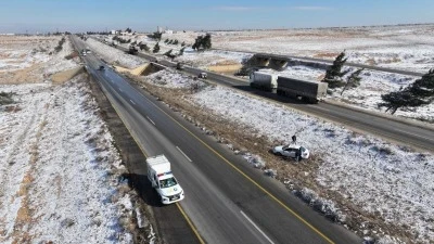 تحذيرات عاجلة على طريق دمشق–حمص بسبب الطقس