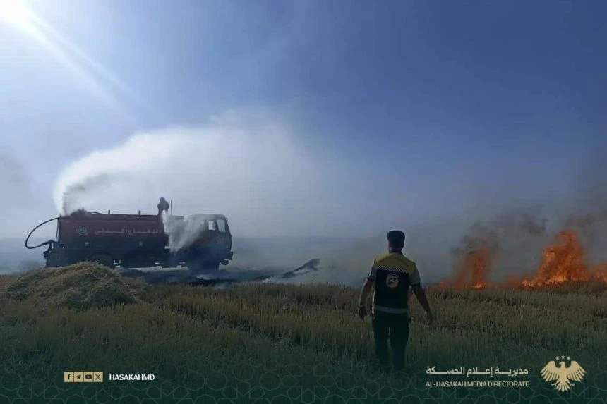 السيطرة على أكثر من 35 حريقاً في الحسكة دون خسائر بشرية