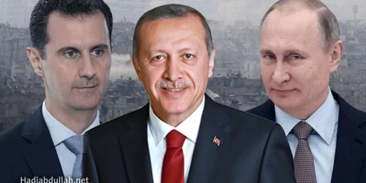 الرئيس التركي يطالب بعقد اجتماع ثلاثي مع بوتين والاسد