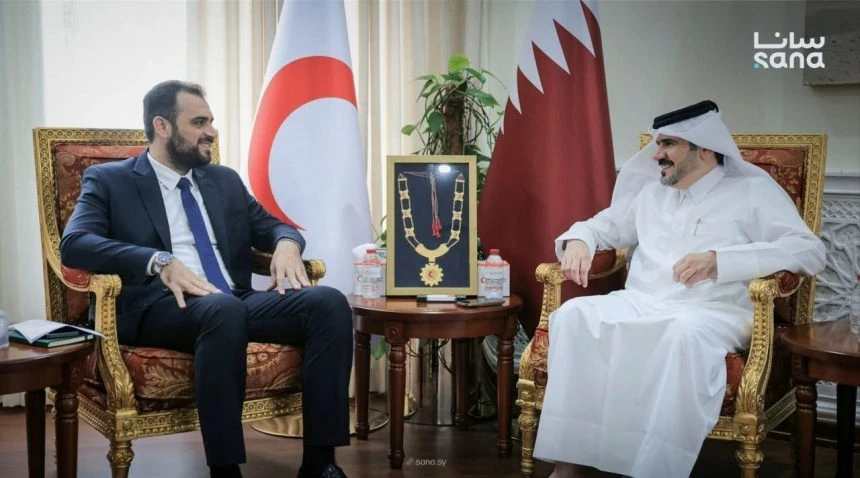 مكتب للهلال الأحمر القطري في دمشق.. مباحثات سورية قطرية لتوسيع التعاون في قطاعات حيوية